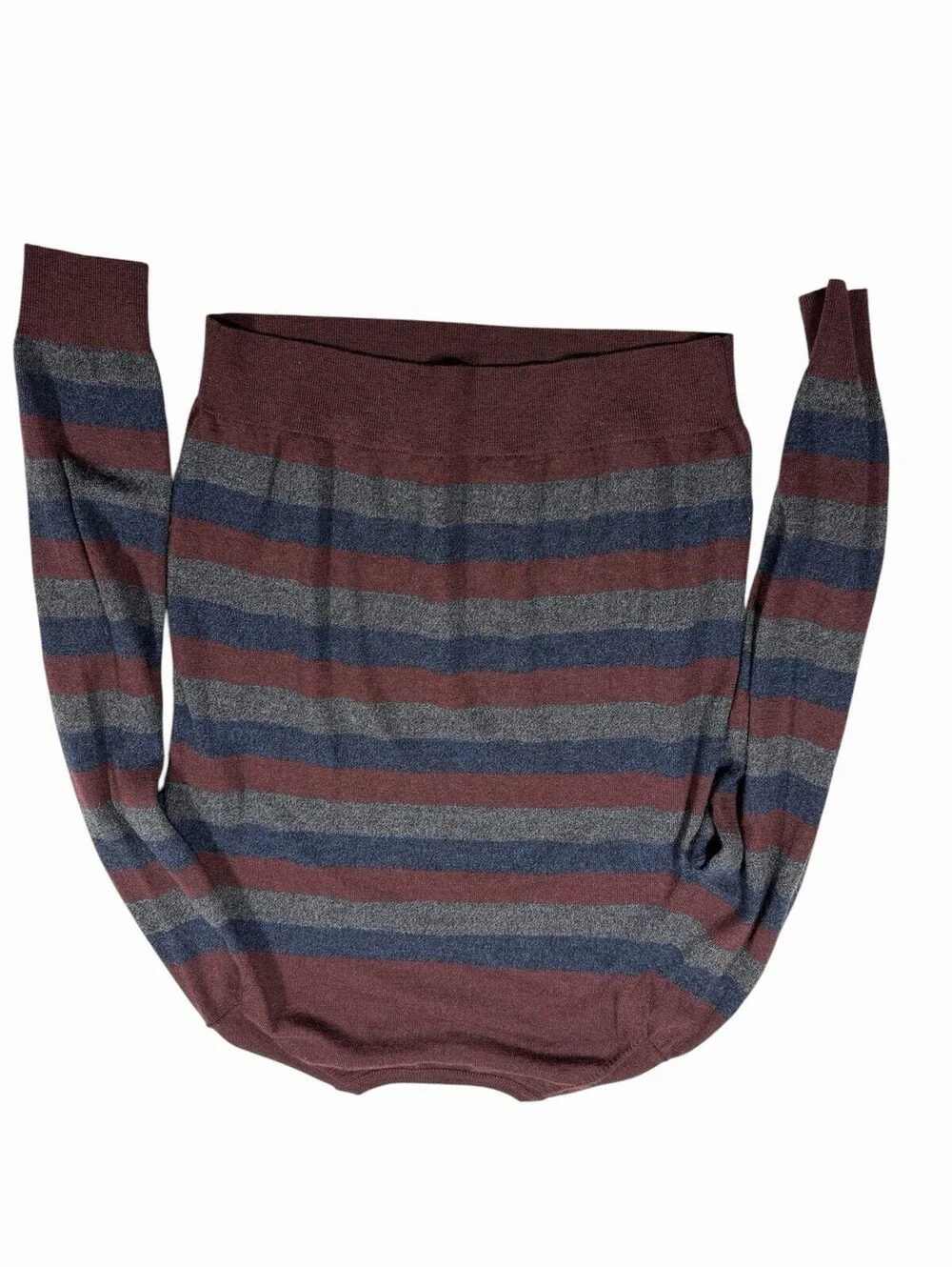 Banana Republic Men’s 100% Merino Wool Striped Crew Neck Sweater Size Large